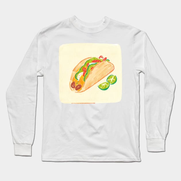 Taco 'bout delicious! Long Sleeve T-Shirt by celestewilliey